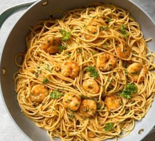 Shrimp Scampi Spaghetti